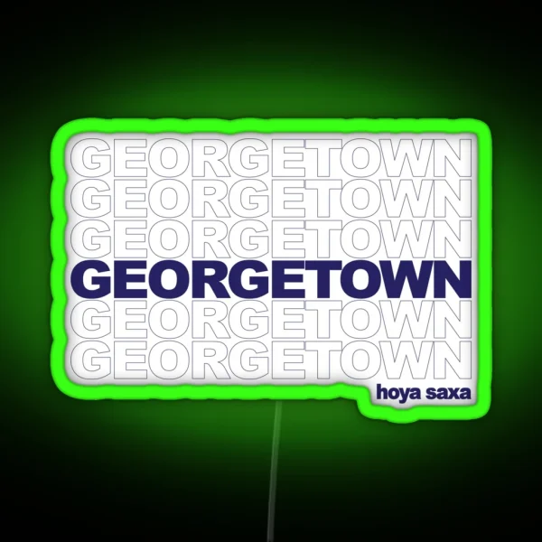 GEORGETOWN Repeating Words RGB Neon Sign
