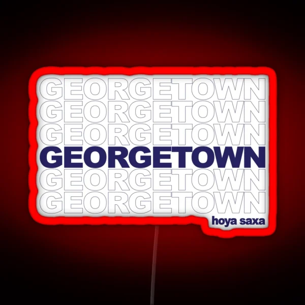 GEORGETOWN Repeating Words RGB Neon Sign