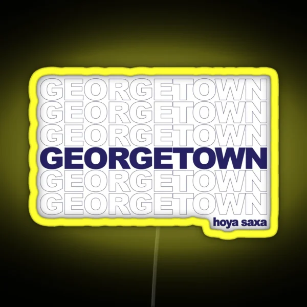 GEORGETOWN Repeating Words RGB Neon Sign