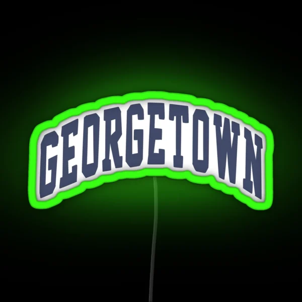 Georgetown Varsity Lettering RGB Neon Sign