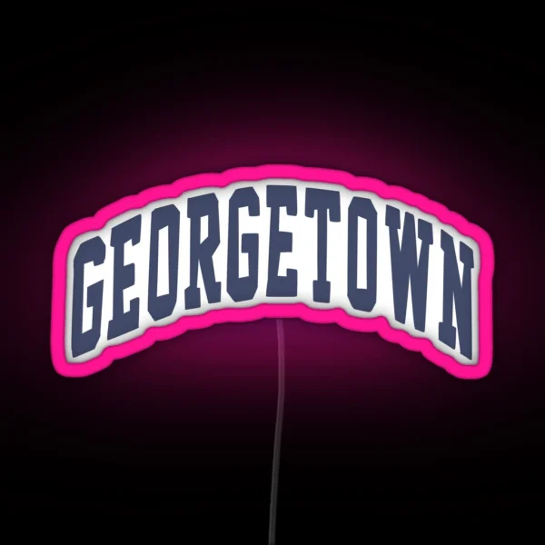 Georgetown Varsity Lettering RGB Neon Sign