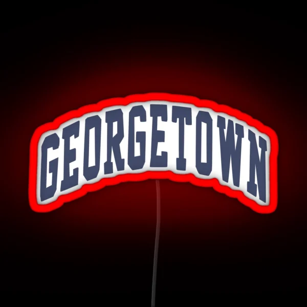 Georgetown Varsity Lettering RGB Neon Sign