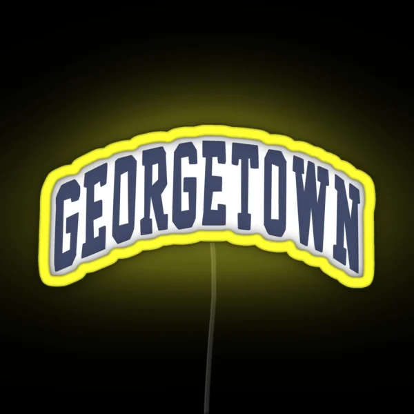 Georgetown Varsity Lettering RGB Neon Sign
