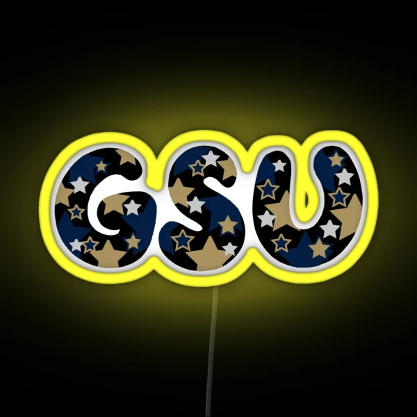 Georgia Southern GSU With Stars RGB Neon Sign