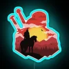 Gerald The Witcher Silhouette Art RGB Neon Sign - Image 2