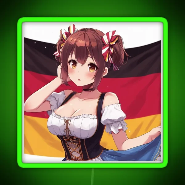 German Anime Girl RGB Neon Sign