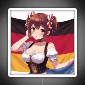 German Anime Girl RGB Neon Sign