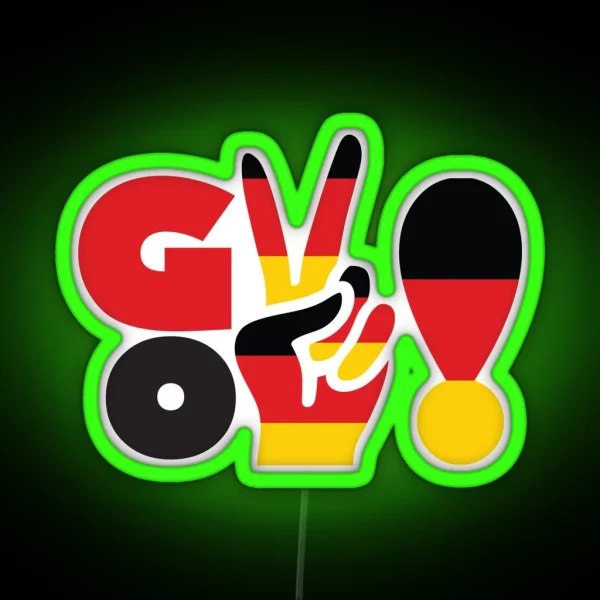 German Deutschland Pride Theme RGB Neon Sign