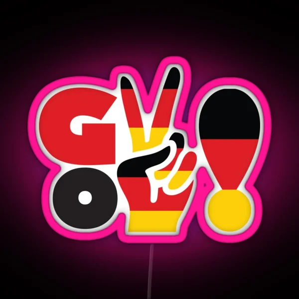 German Deutschland Pride Theme RGB Neon Sign