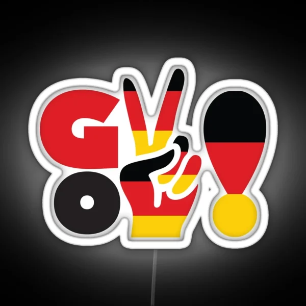 German Deutschland Pride Theme RGB Neon Sign