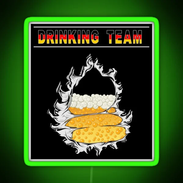 German Drinking Team Oktoberfest Germany RGB Neon Sign