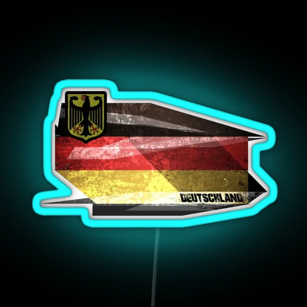 German Flag Art Design RGB Neon Sign