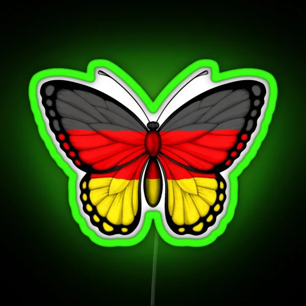 German Flag Butterfly RGB Neon Sign