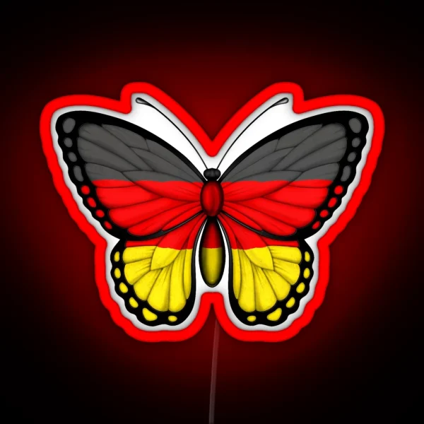 German Flag Butterfly RGB Neon Sign