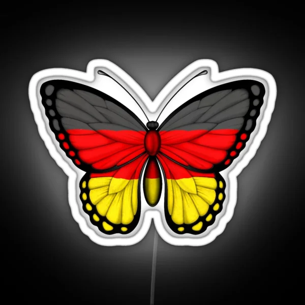 German Flag Butterfly RGB Neon Sign