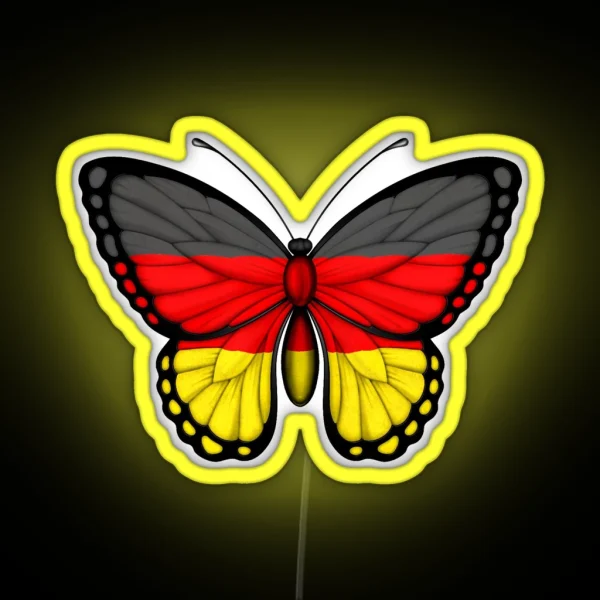 German Flag Butterfly RGB Neon Sign