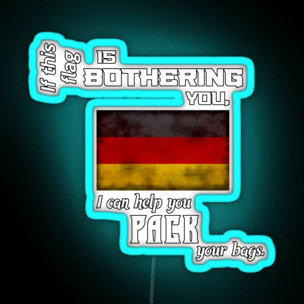 German Flag Pack Your Bags RGB Neon Sign