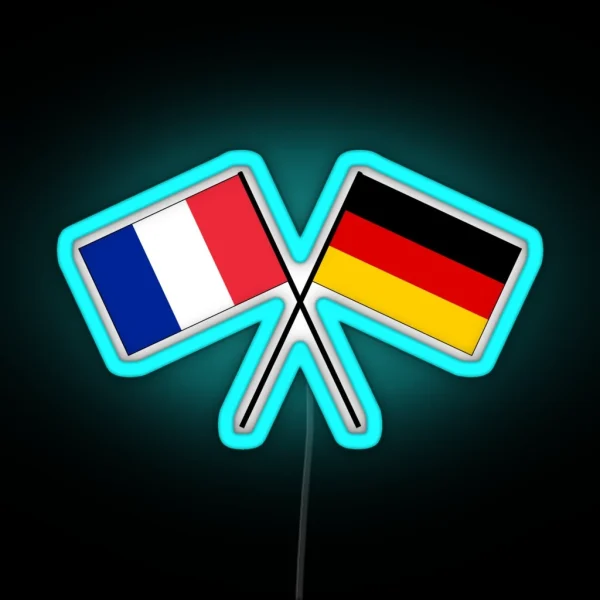 German French Friendship EU Europe Flag RGB Neon Sign