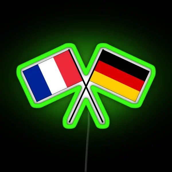 German French Friendship EU Europe Flag RGB Neon Sign