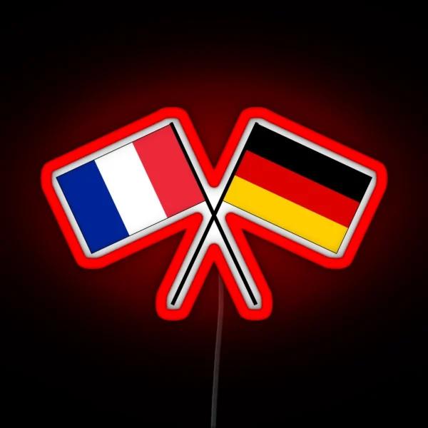 German French Friendship EU Europe Flag RGB Neon Sign
