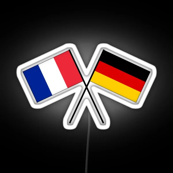 German French Friendship EU Europe Flag RGB Neon Sign