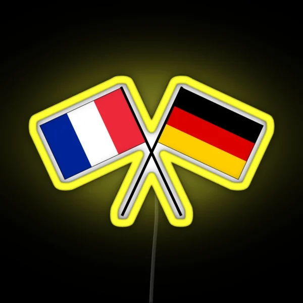 German French Friendship EU Europe Flag RGB Neon Sign