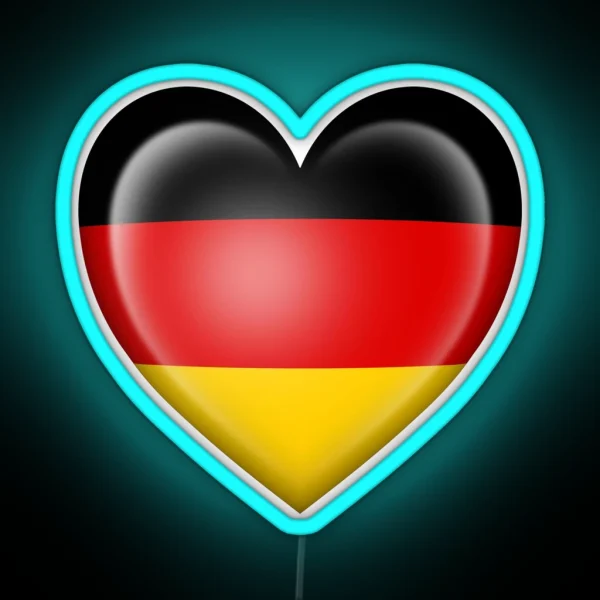 German Heart Flag RGB Neon Sign