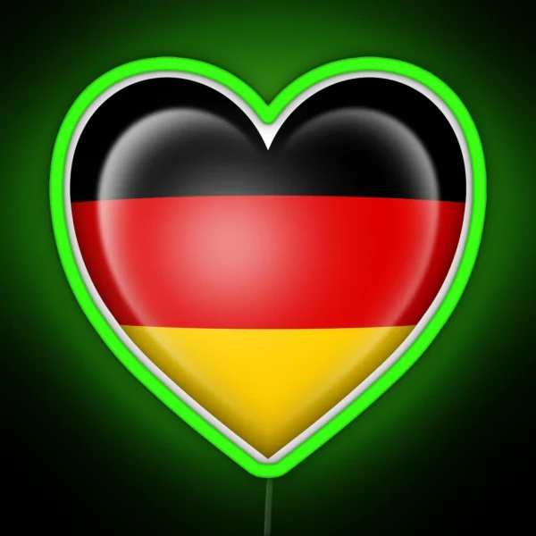 German Heart Flag RGB Neon Sign