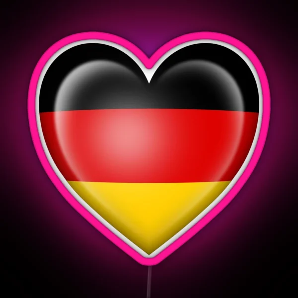 German Heart Flag RGB Neon Sign