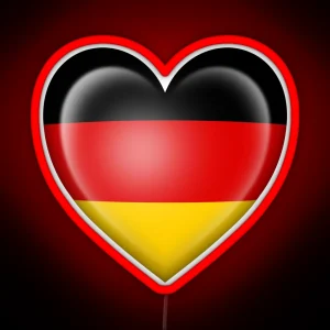 German Heart Flag RGB Neon Sign