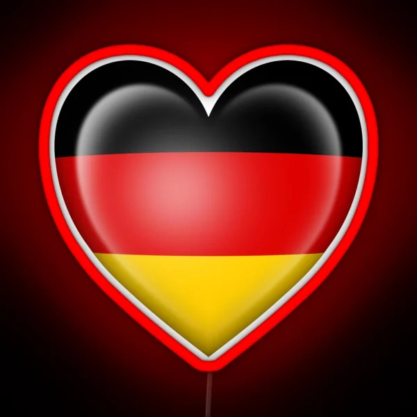 German Heart Flag RGB Neon Sign
