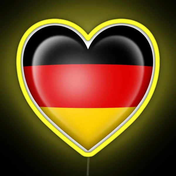 German Heart Flag RGB Neon Sign