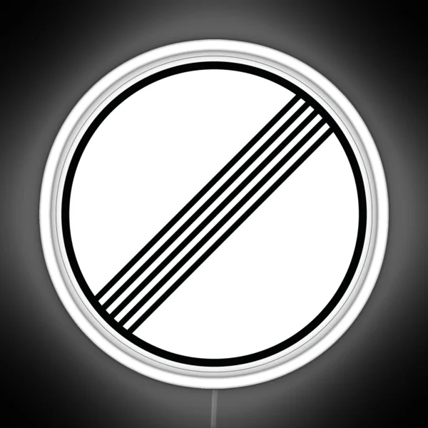 German No Speed Limit Sign Autobahn RGB Neon Sign