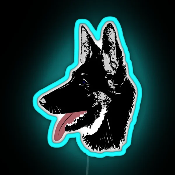 German Shepherd RGB Neon Sign