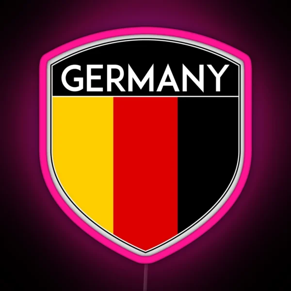 GERMANY DEUTSCHLAND FLAG CREST EMBLEM RGB Neon Sign