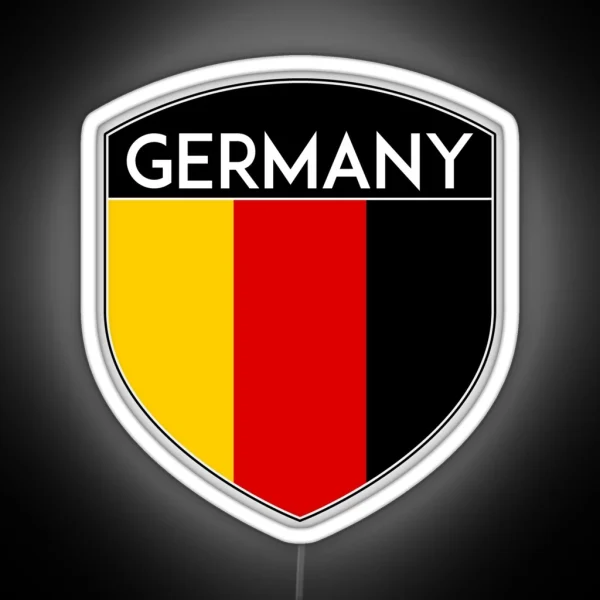 GERMANY DEUTSCHLAND FLAG CREST EMBLEM RGB Neon Sign