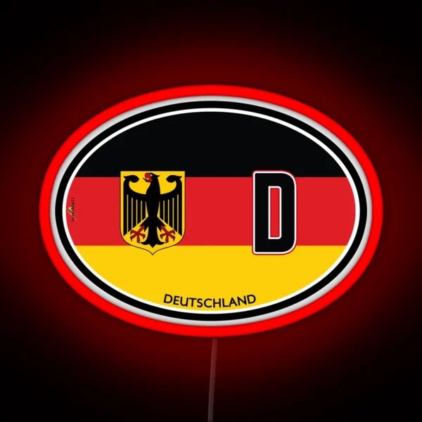 GERMANY Deutschland German DEUTSCH Vehicle ID Led Flag RGB Neon Sign