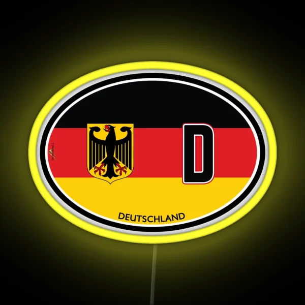 GERMANY Deutschland German DEUTSCH Vehicle ID Led Flag RGB Neon Sign