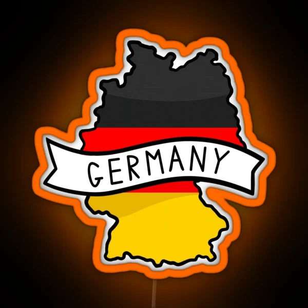 Germany Flag Map Led RGB Neon Sign