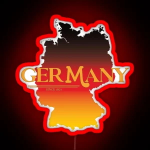 Germany Flag Map RGB Neon Sign