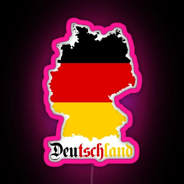 Germany Flag Map RGB Neon Sign