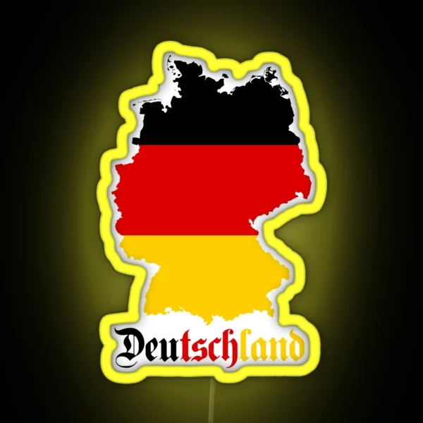 Germany Flag Map RGB Neon Sign