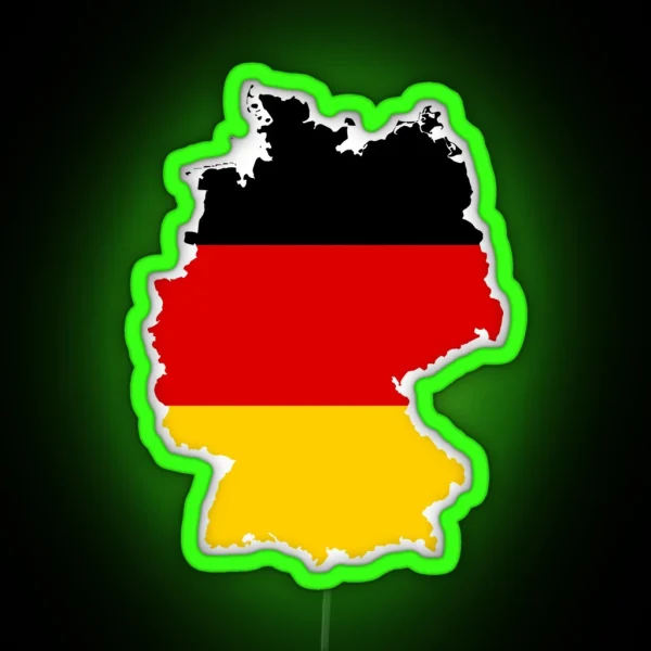 Germany Flag Map RGB Neon Sign