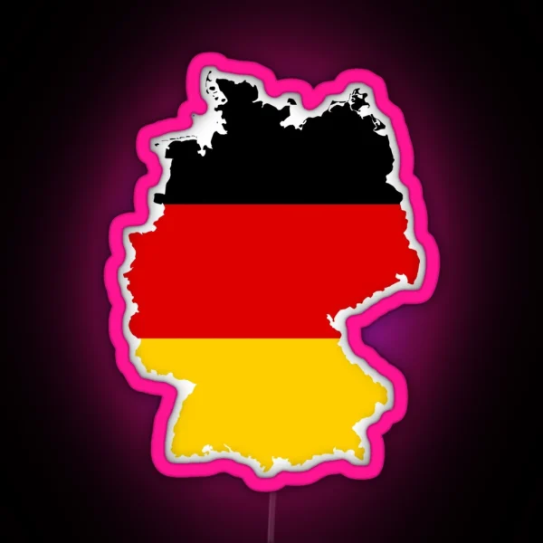 Germany Flag Map RGB Neon Sign
