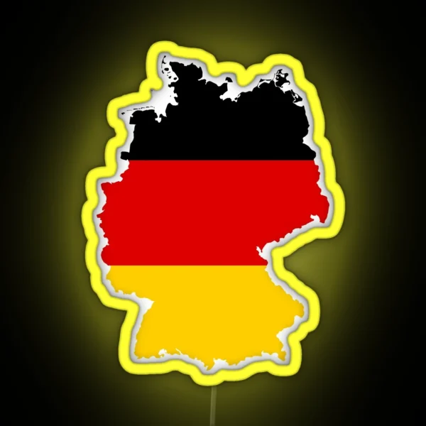 Germany Flag Map RGB Neon Sign