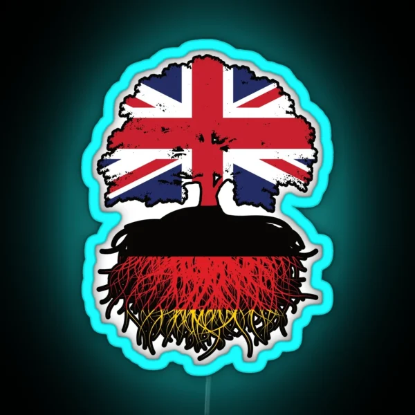 Germany German British UK United Kingdom RGB Neon Sign