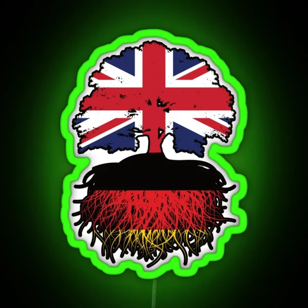 Germany German British UK United Kingdom RGB Neon Sign