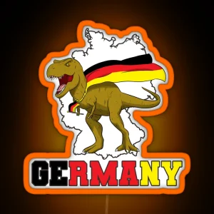 Germany German Dinosaur Dino RGB Neon Sign