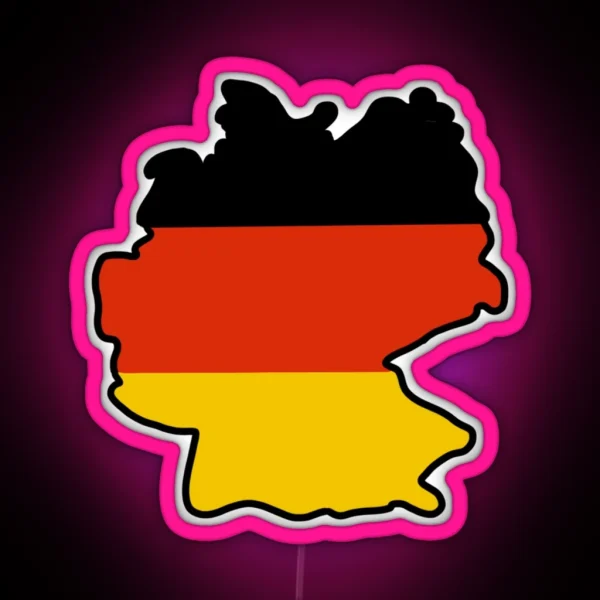 Germany Map And Flag RGB Neon Sign