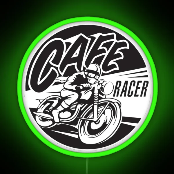 Get Cafe Racer TV Merchandise With A Classic Black And RGB Neon Sign